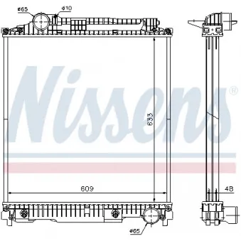 Radiateur, refroidissement du moteur NISSENS 626470 pour MERCEDES-BENZ SK 1922 AK - 218cv