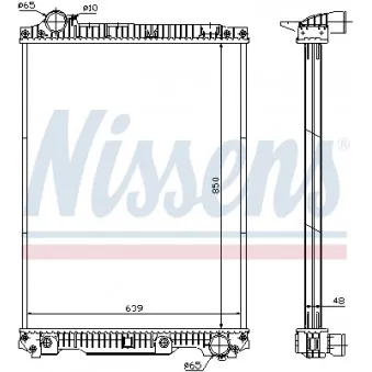 Radiateur, refroidissement du moteur NISSENS 626570 pour MERCEDES-BENZ SK 2638 AK - 381cv