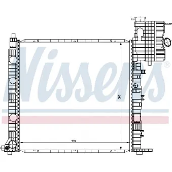 Radiateur, refroidissement du moteur NISSENS 62678 pour MERCEDES-BENZ VITO 108 D 2.3 - 79cv