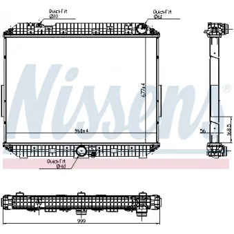 Radiateur, refroidissement du moteur NISSENS OEM 9605002901