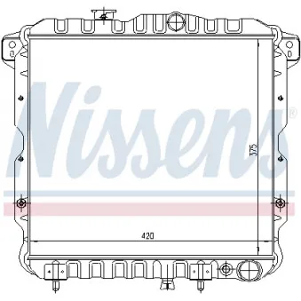 NISSENS 62814 - Radiateur, refroidissement du moteur