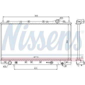 NISSENS 62866 - Radiateur, refroidissement du moteur