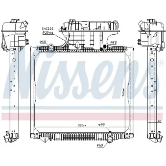 Radiateur, refroidissement du moteur NISSENS 62875 pour MAN TGS 26,400 - 400cv