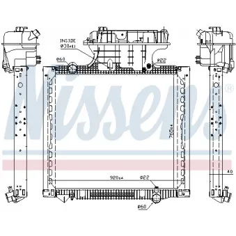Radiateur, refroidissement du moteur NISSENS 628756 pour MAN TGS 35,440 - 440cv