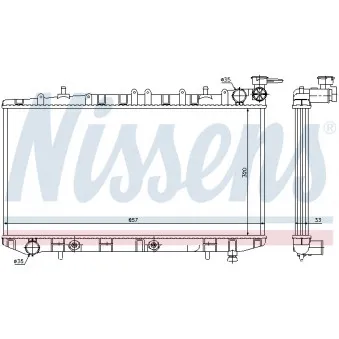 Radiateur, refroidissement du moteur NISSENS 62962
