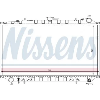 NISSENS 62977 - Radiateur, refroidissement du moteur