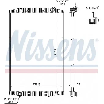 Radiateur, refroidissement du moteur NISSENS 63329A pour IVECO STRALIS AS190S42P - 421cv