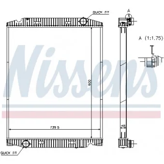 Radiateur, refroidissement du moteur NISSENS 63331A pour IVECO STRALIS AT260S48P - 480cv