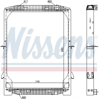 Radiateur, refroidissement du moteur NISSENS OEM 99488785