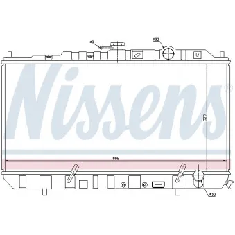 Radiateur, refroidissement du moteur NISSENS 63343