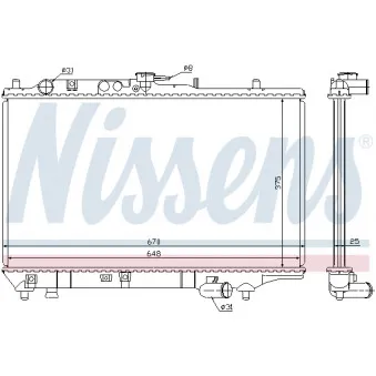 NISSENS 63390 - Radiateur, refroidissement du moteur