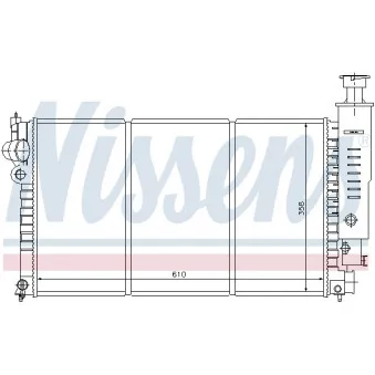 Radiateur, refroidissement du moteur NISSENS 63526