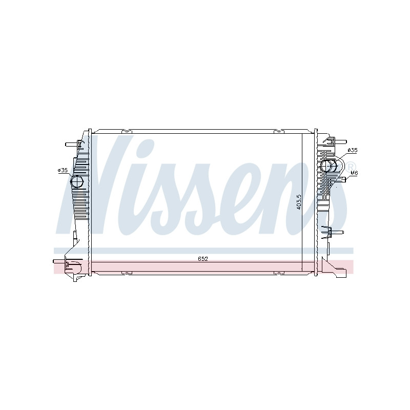 Radiateur, refroidissement du moteur NISSENS [637622]
