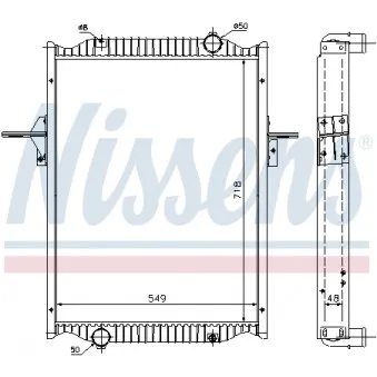 Radiateur, refroidissement du moteur NISSENS 63782A pour RENAULT TRUCKS MIDLUM 270,16/B - 265cv