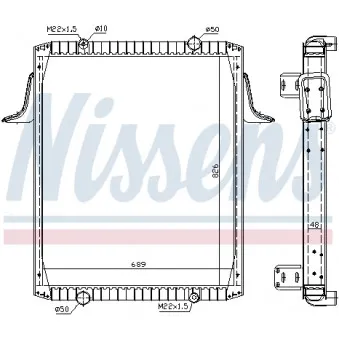 Radiateur, refroidissement du moteur NISSENS 63822A pour RENAULT TRUCKS PREMIUM Distribution 210,19D - 210cv