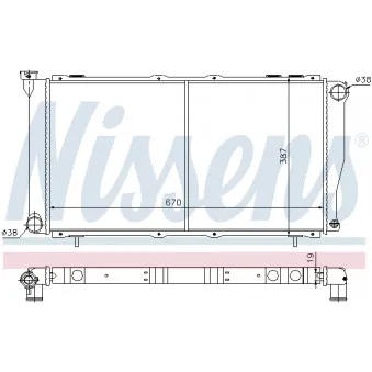 Radiateur, refroidissement du moteur NISSENS 64112
