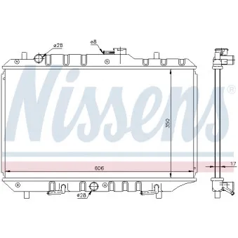 NISSENS 64193 - Radiateur, refroidissement du moteur