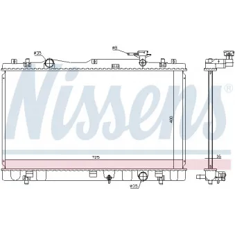 Radiateur, refroidissement du moteur NISSENS 64250