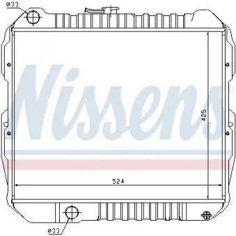 Radiateur, refroidissement du moteur NISSENS 64614