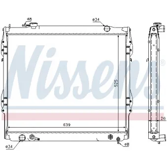 NISSENS 646231 - Radiateur, refroidissement du moteur