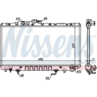 NISSENS 647361 - Radiateur, refroidissement du moteur