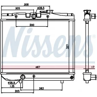 NISSENS 64880 - Radiateur, refroidissement du moteur