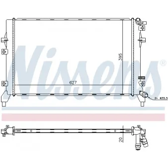 Radiateur basse température, intercooler NISSENS OEM 1K0121251EC