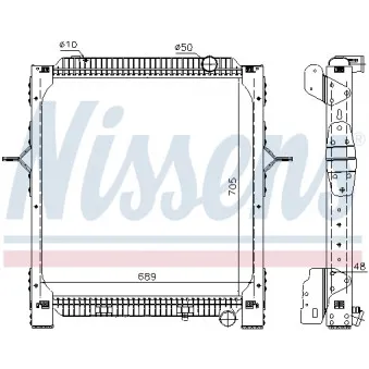 Radiateur, refroidissement du moteur NISSENS 65476 pour VOLVO FE II FE 240-18 - 240cv