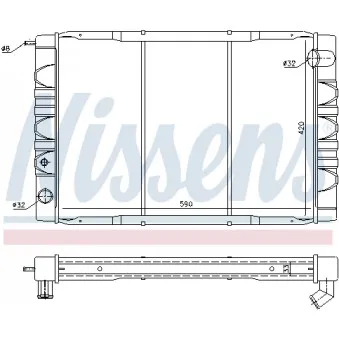 Radiateur, refroidissement du moteur NISSENS 65610