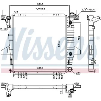 Radiateur, refroidissement du moteur NISSENS OEM F87Z8005GA Radiateur, refroidissement du moteur NISSENS OEM F87Z8005GA