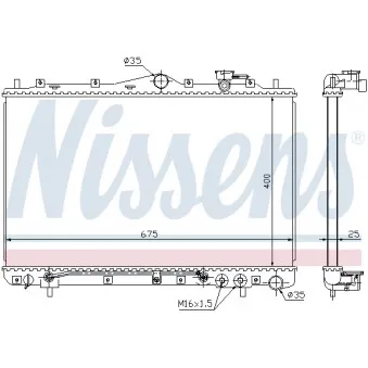 NISSENS 67007 - Radiateur, refroidissement du moteur