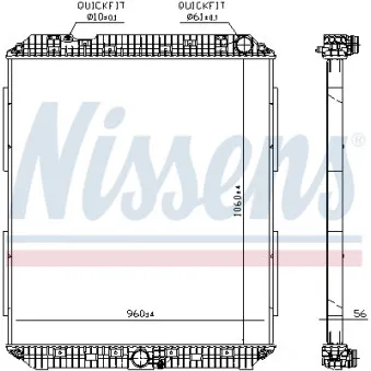 Radiateur, refroidissement du moteur NISSENS OEM A9605000901