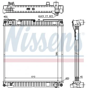 Radiateur, refroidissement du moteur NISSENS 67224A pour MAN TGL 12,180 - 180cv