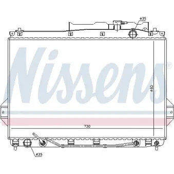 Radiateur, refroidissement du moteur NISSENS 67528