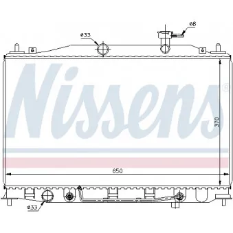 Radiateur, refroidissement du moteur NISSENS 67503