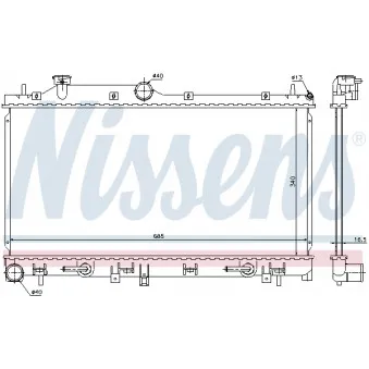 NISSENS 67730 - Radiateur, refroidissement du moteur