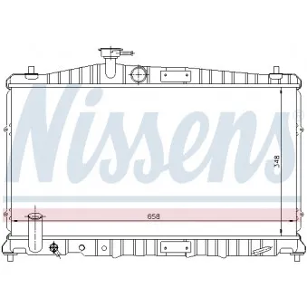 Radiateur, refroidissement du moteur NISSENS 68100