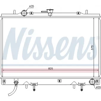 NISSENS 68157 - Radiateur, refroidissement du moteur
