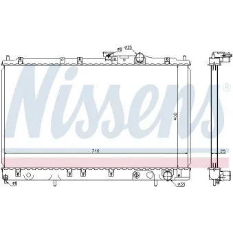 NISSENS 68159 - Radiateur, refroidissement du moteur