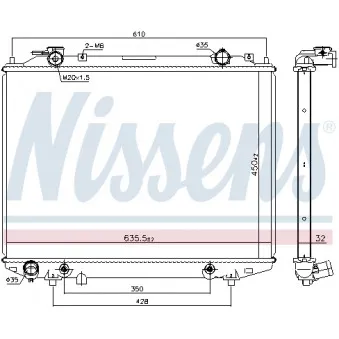 NISSENS 68535 - Radiateur, refroidissement du moteur