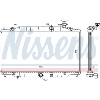 NISSENS 68536 - Radiateur, refroidissement du moteur