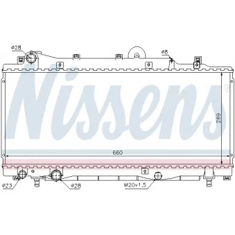 NISSENS 68805 - Radiateur, refroidissement du moteur
