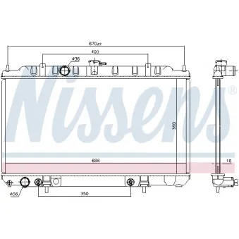 NISSENS 68807 - Radiateur, refroidissement du moteur