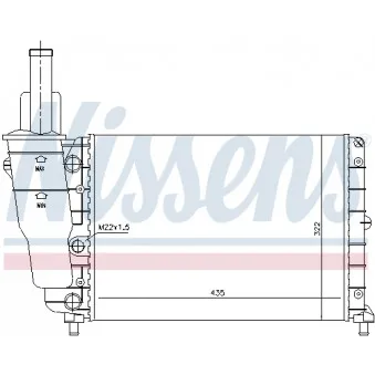 Radiateur, refroidissement du moteur NISSENS OEM 231558