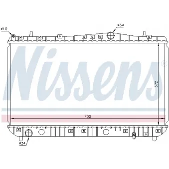 NISSENS 690284 - Radiateur, refroidissement du moteur
