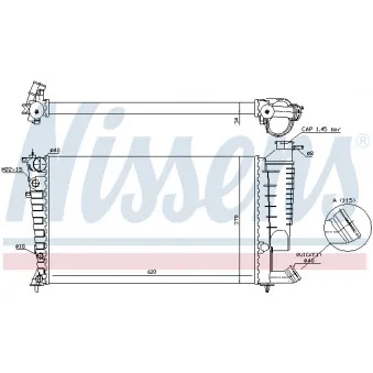 Radiateur, refroidissement du moteur NISSENS 690641 pour CITROEN XSARA 2.0 16V - 132cv