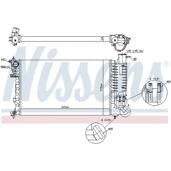 Radiateur, refroidissement du moteur NISSENS OEM 10-0229