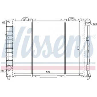 Radiateur, refroidissement du moteur NISSENS [690732]