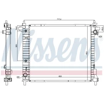 NISSENS 69094 - Radiateur, refroidissement du moteur
