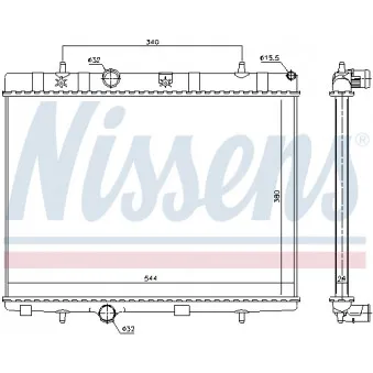 Radiateur, refroidissement du moteur NISSENS OEM 009-017-0039